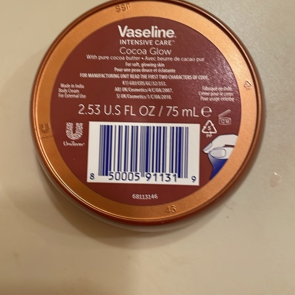 Cocoa Glow by Vaseline Intensive Care Face & Body Cream 2.53 fl. Oz. - Picture 3 of 3